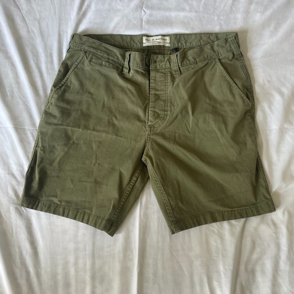 Deus Ex Machina Green Khaki Camp Shorts